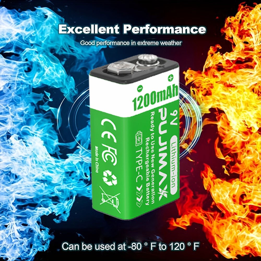 PUJIMAX 8/4pcs 9V 1200mAh rech - đánh giá và giá Co Detector Plug