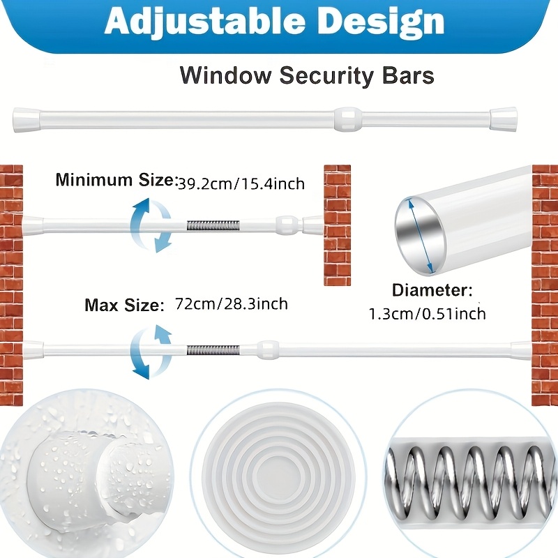 Adjustable Safety Ba Polished  - đánh giá và giá Window Lock Bar